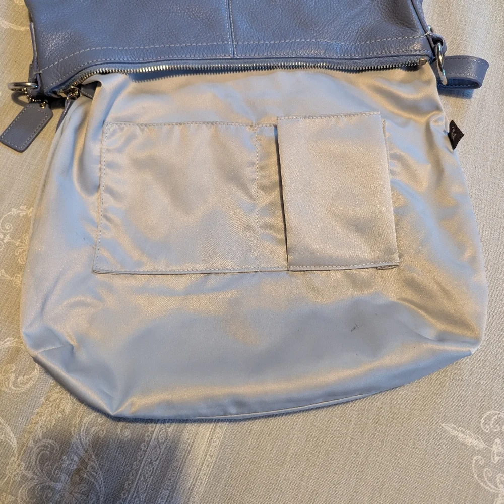 Coach hobo bag  blue pebble leather with tag